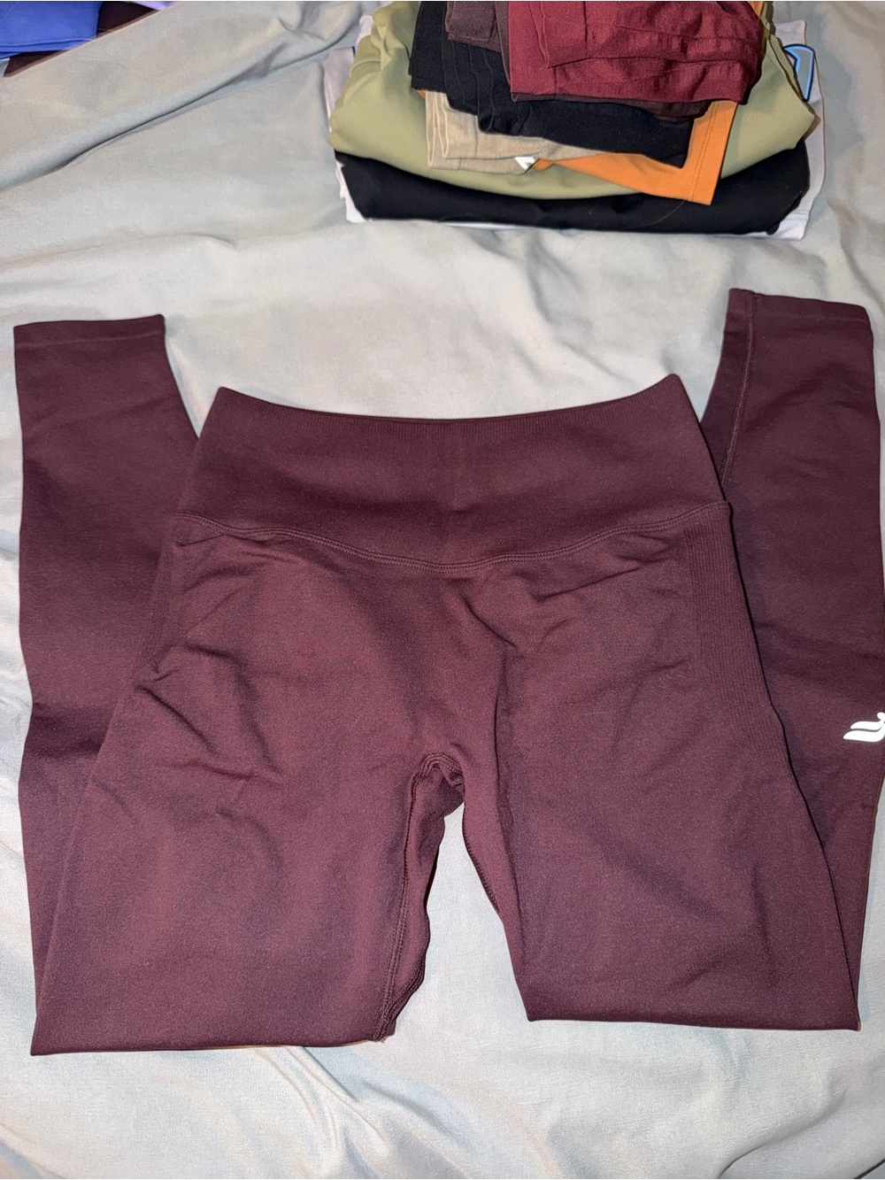 Fabletics Kids Burgundy Stretch Leggings